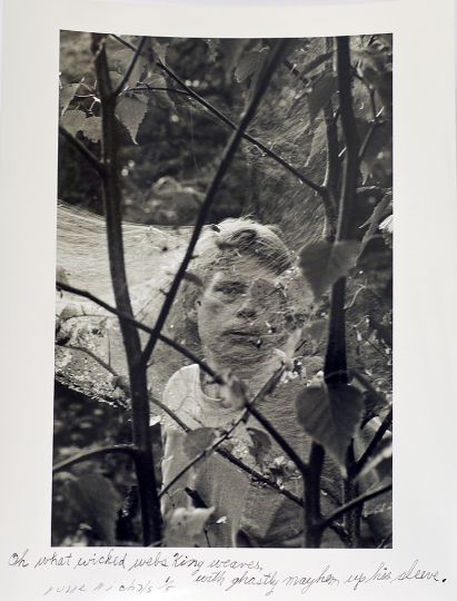 Stephen King, c. 1990s/2015rnGelatin silver print with hand-applied textrn12 x 8 inches (image); 14 x 11 inches (sheet)rnEdition 1/5rn© Duane Michals. Courtesy of DC Moore Gallery, New York.rn