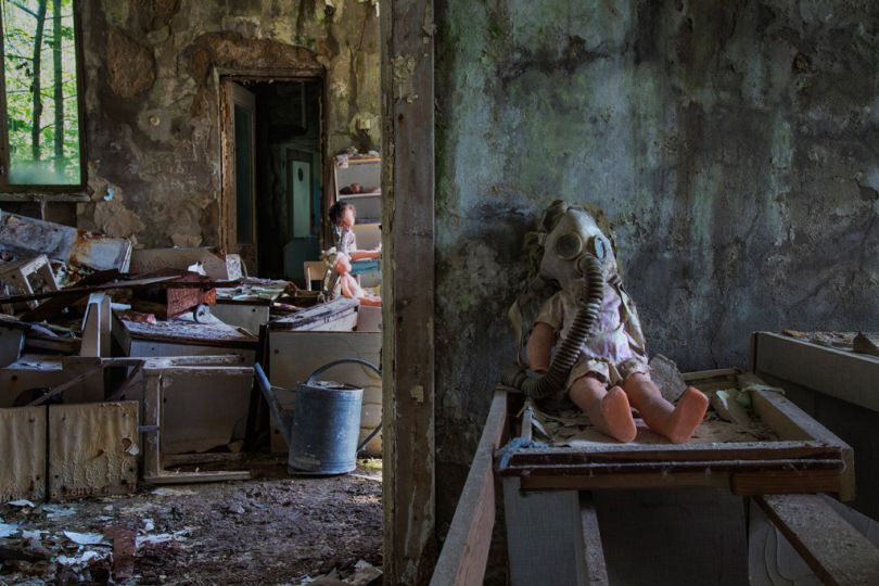 [Pripyat, Ukraine, 2014] With so many rearranged scenesu2014many of the same themes repeatedu2014the uncritical observer may believe these sights to be an authentic representation of the disaster's aftermath. © Gerd Ludwig / National Geographic Creative / National Geographic Magazinen