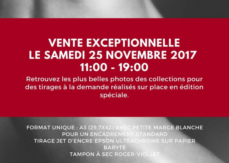 Parisienne de Photographie et l'Agence Roger-Viollet, Vente spéciale de photographie 