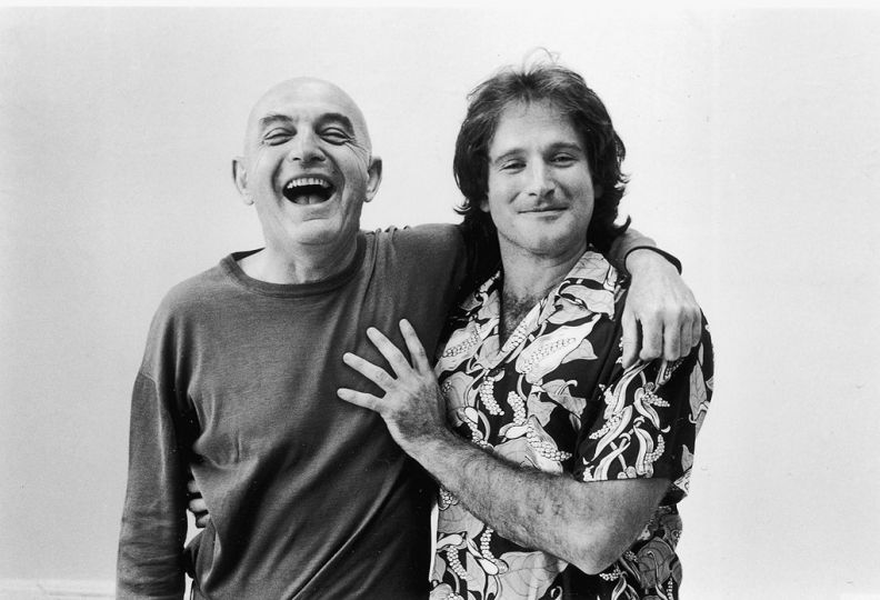 Duane Michals and Robin Williams, c. 1980 © 2017 Duane Michals / Courtesy Thames & Hudson