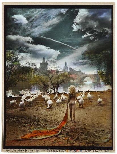 Hey Joe place, 30 years later, 1989, Tirage argentique d’époque, peint à la main par l’artiste, Titré, daté et annoté « #67 Top Model Print, July 24, 1989 » sous l’image, 26 x 20 cm, Courtesy Galerie David Guiraud
