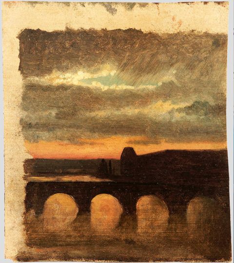 Vue de Paris coucher de soleil © vers 1850 Charles Nègre collection particulière