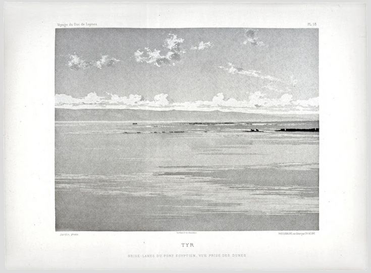Port égyptien, Tyr [Voyage du duc de Luynes] © 1864 Louis Vignes collection The New York Public Library (héliographie de Charles Nègre)