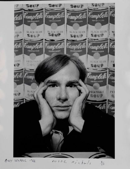 Andy Warhol, 1962 Gelatin silver print with hand-applied text 13 7/8 x 10 7/8 inches Edition 2/25 © Duane Michals - Courtesy DC Moore Gallery