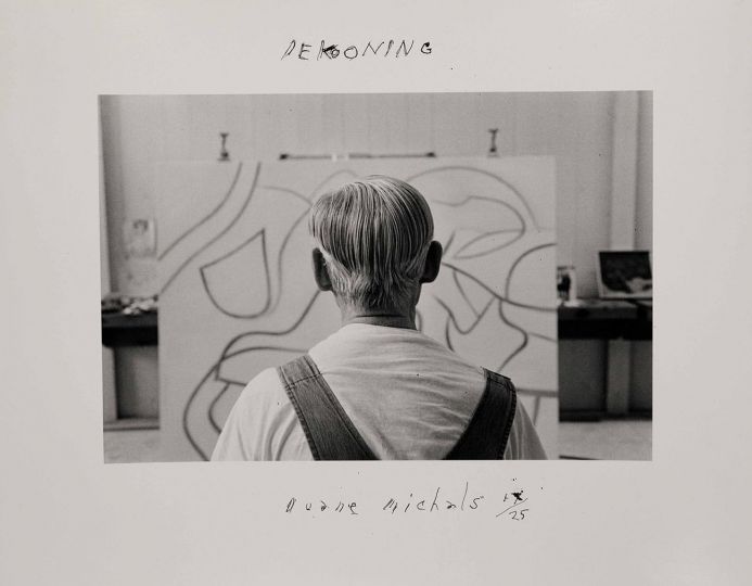 De Kooning, 1985 Gelatin silver print with hand-applied text 11 x 14 inches Edition 17/25 © Duane Michals - Courtesy DC Moore Gallery