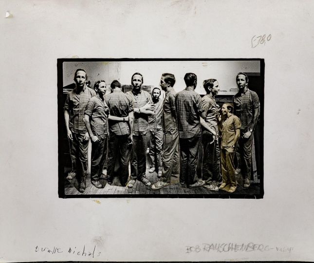 Robert Rauschenberg, 1964 Unique gelatin silver print collage 10 7/8 x 13 1/2 inches © Duane Michals - Courtesy DC Moore Gallery