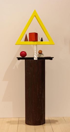 Rousseau, 2022 Acrylic on wood with found objects on marble base 25 x 19 x 10 inches © Duane Michals - Courtesy DC Moore Gallery