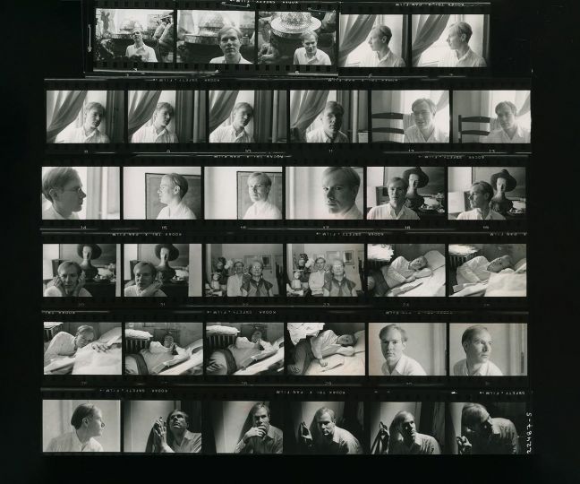 Andy Warhol Contact Sheet (A), c. 1958© Duane Michals. Courtesy of DC Moore Gallery, New York.