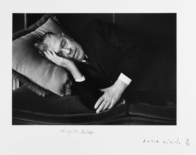 Magritte Asleep, 1965 © Duane Michals. Courtesy of DC Moore Gallery, New York.
