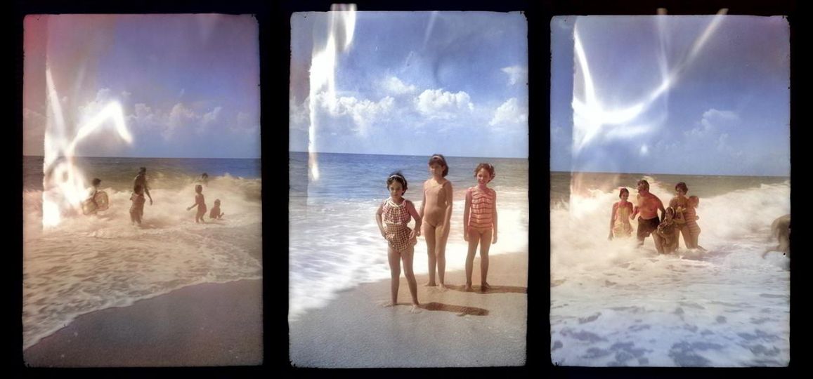 Silvia Lizama. Memory: Family at the Beach, 1962, Miami Beach, Florida. © Silvia Lizama. Courtesy of the artist.