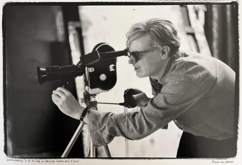 Andy Warhol with Bolex in Factory. September 5, 1964. © Fred McDarrah - Courtesy Danziger Gallery