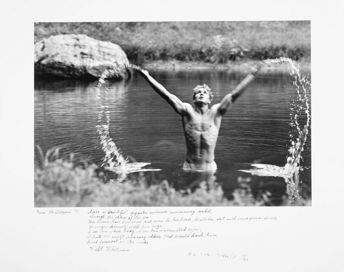 I See a Beautiful Gigantic Swimmer © Duane Michals - Courtesy DC Moore Gallery