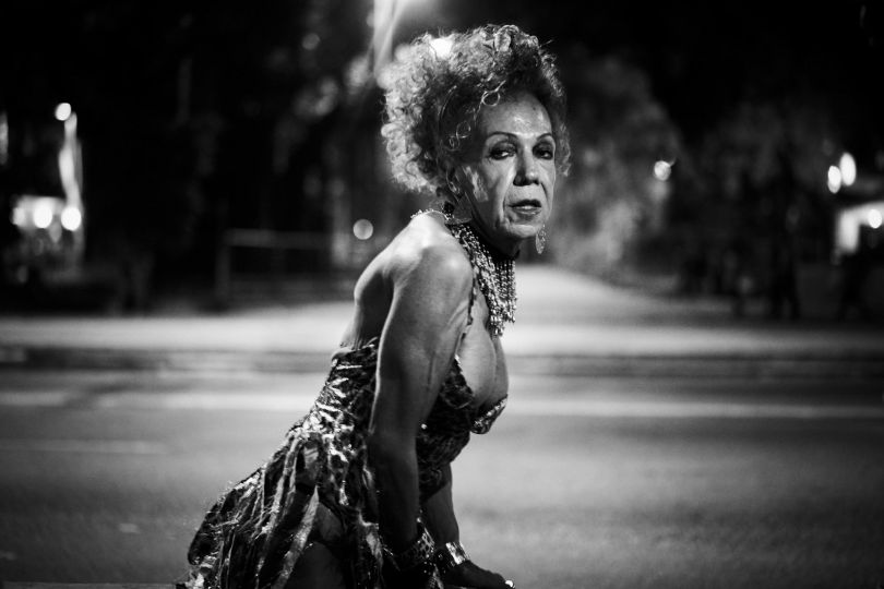 Kelly, a transgender woman posing for a picture in Sao Paulo, Brasil © Jetmir Idrizi