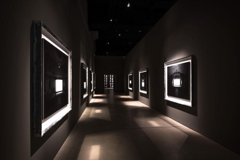 Installation view of Hiroshi Sugimoto, _Theaters_ (1976 – 2014). Image courtesy of Singapore Art Museum