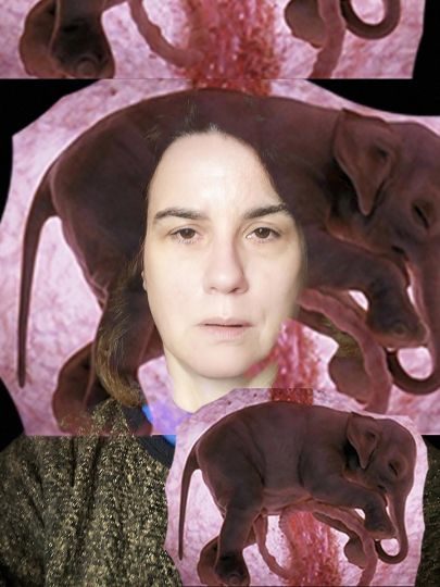 Autoportrait tête éléphant © Marthe Lazarus