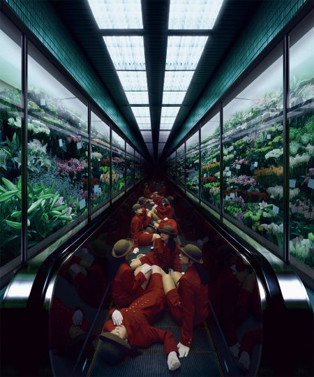 YANAGI Miwa - Elevator Girl House 1F, 1997; from the series Elevator Girl Courtesy the artist and Aperture