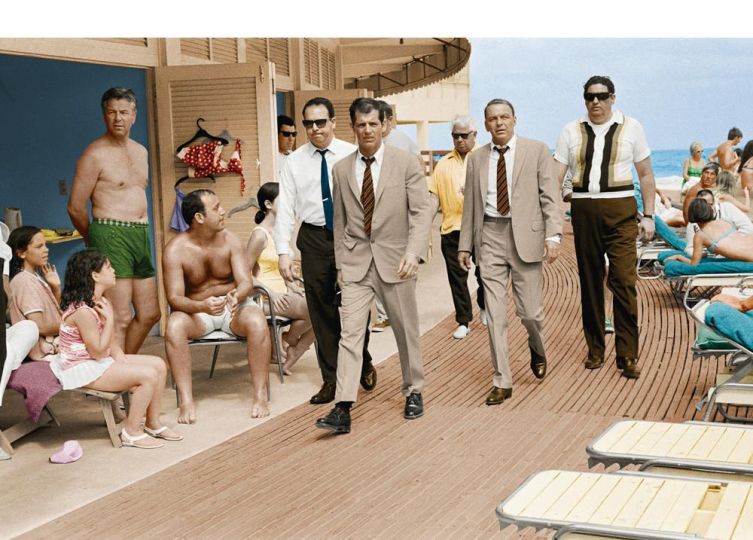 Terry O'Neill, Frank Sinatra, Miami Boardwalk (Fontainebleau) Colourised, 1968 - Courtesy Holden Luntz Gallery
